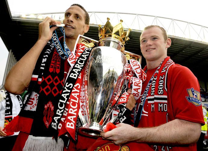 Man United celebrate Premier League title with Wayne Rooney and Rio Ferdinand