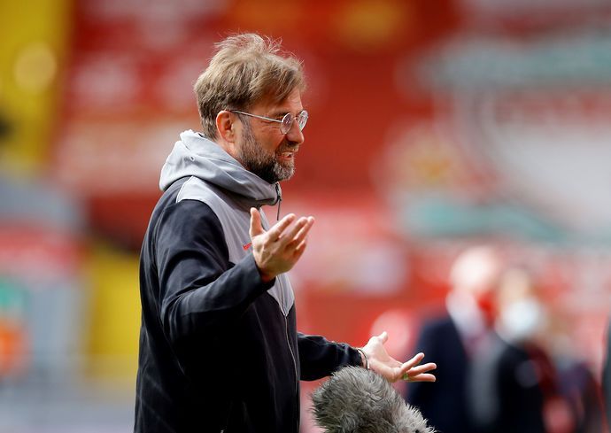 Liverpool manager Jurgen Klopp before the match