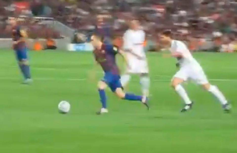 Andres Iniesta: Barcelona legend's run vs Real Madrid captured in fan ...