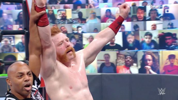 Sheamus officially won the match