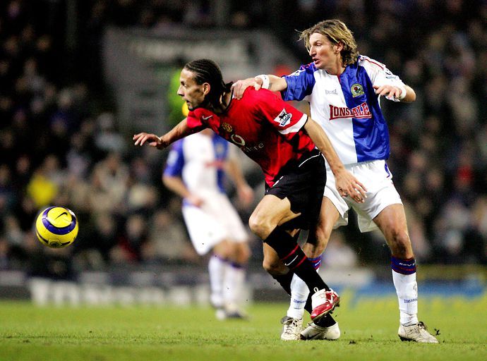 Rio Ferdinand and Robbie Savage during their playing days
