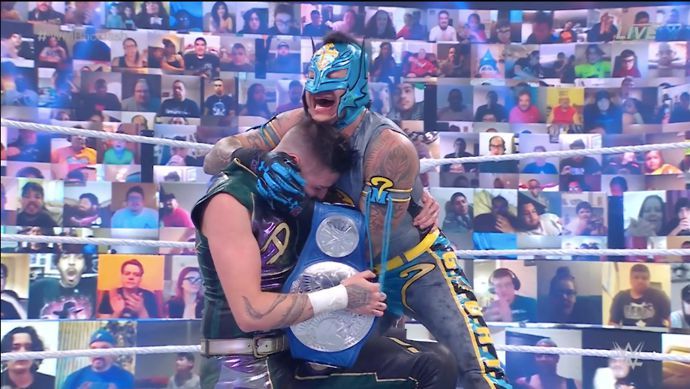 Wrestlemania Backlash Rey And Dominik Mysterio Make Wwe History By Winning Tag Team Titles