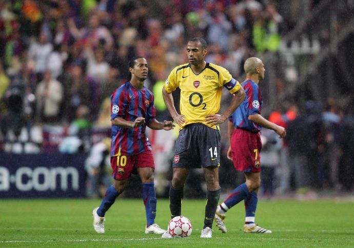 Thierry Henry during the Champions League final in 2006