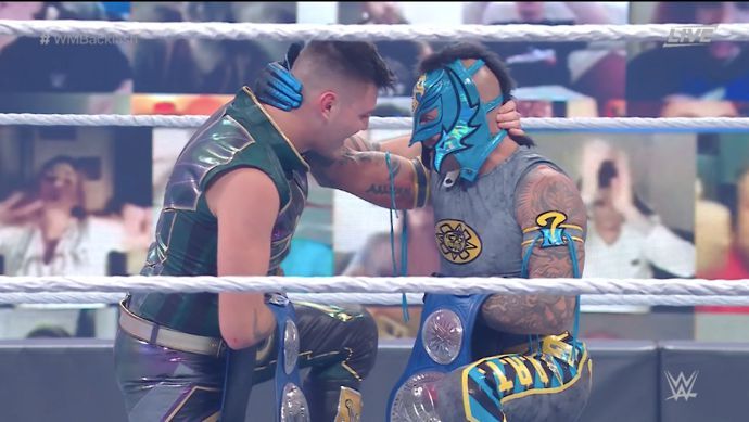 Wrestlemania Backlash Rey And Dominik Mysterio Make Wwe History By Winning Tag Team Titles