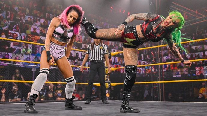 Women's tag team action on NXT