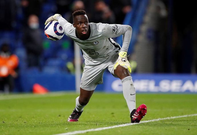 Edouard Mendy playing for Chelsea