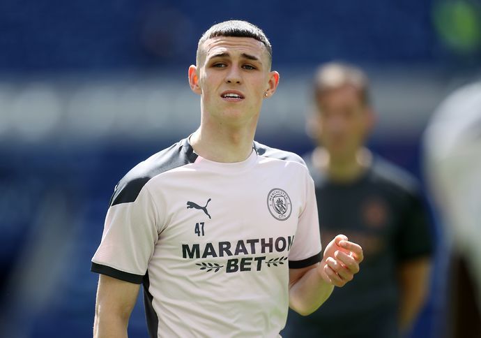 Phil Foden in action for Man City