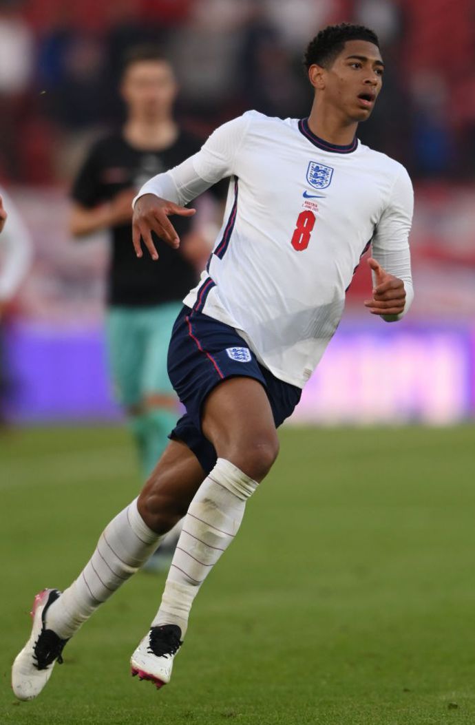 Jude Bellingham in action for England