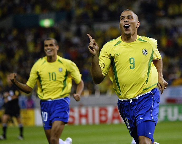 Ronaldo Nazario in action for Brazil