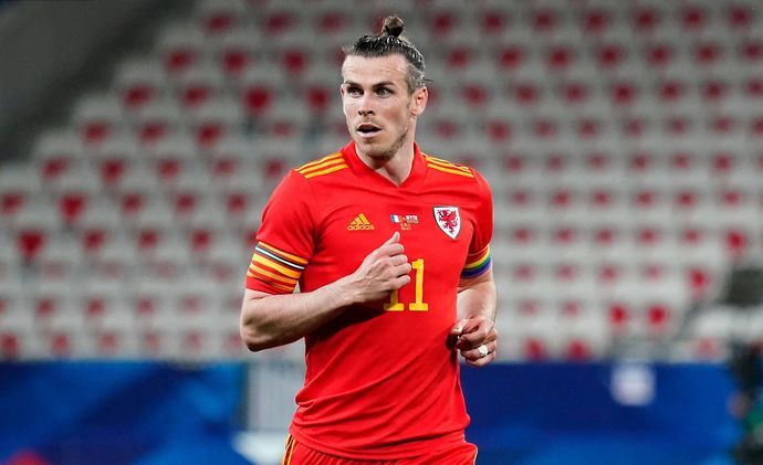 Gareth Bale playing for Wales