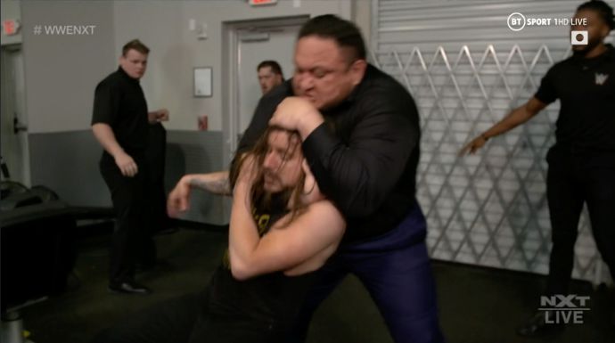 Joe takes out Cole backstage in WWE NXT