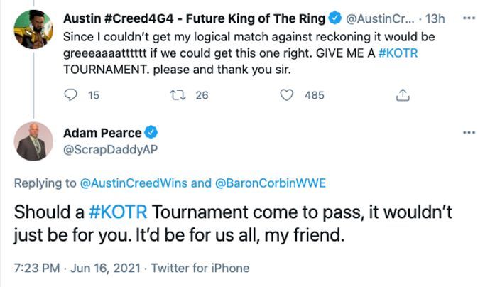 The King of the Ring tournament could be returning