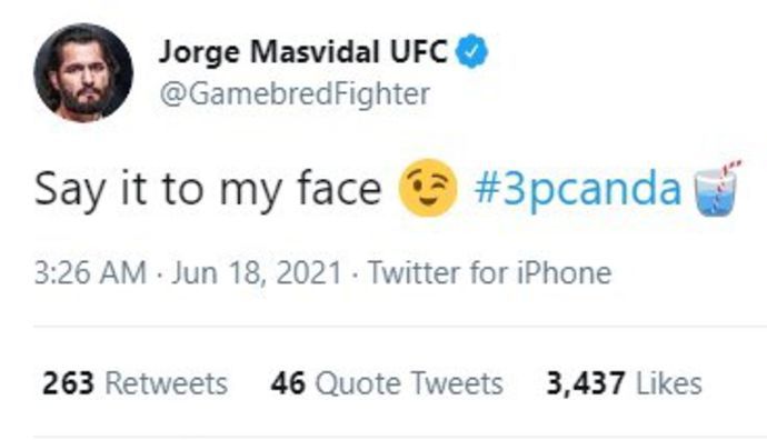 Jorge Masvidal responds to Leon Edwards