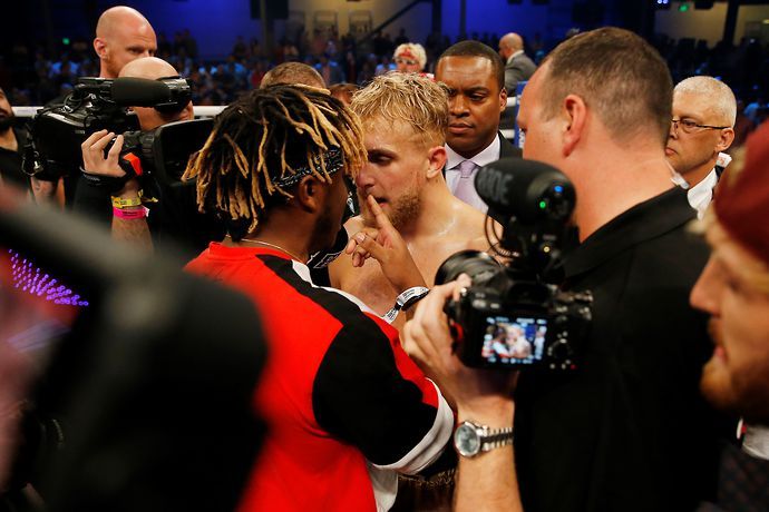 KSI and Jake Paul go face to face during their long-standing feud.