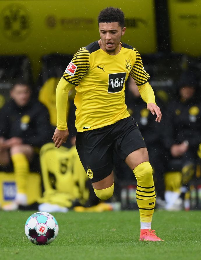 Jadon Sancho in action for Dortmund