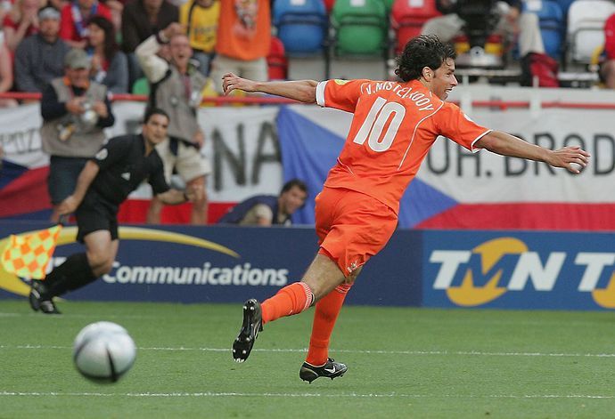 Ruud van Nistelrooy in action for The Netherlands