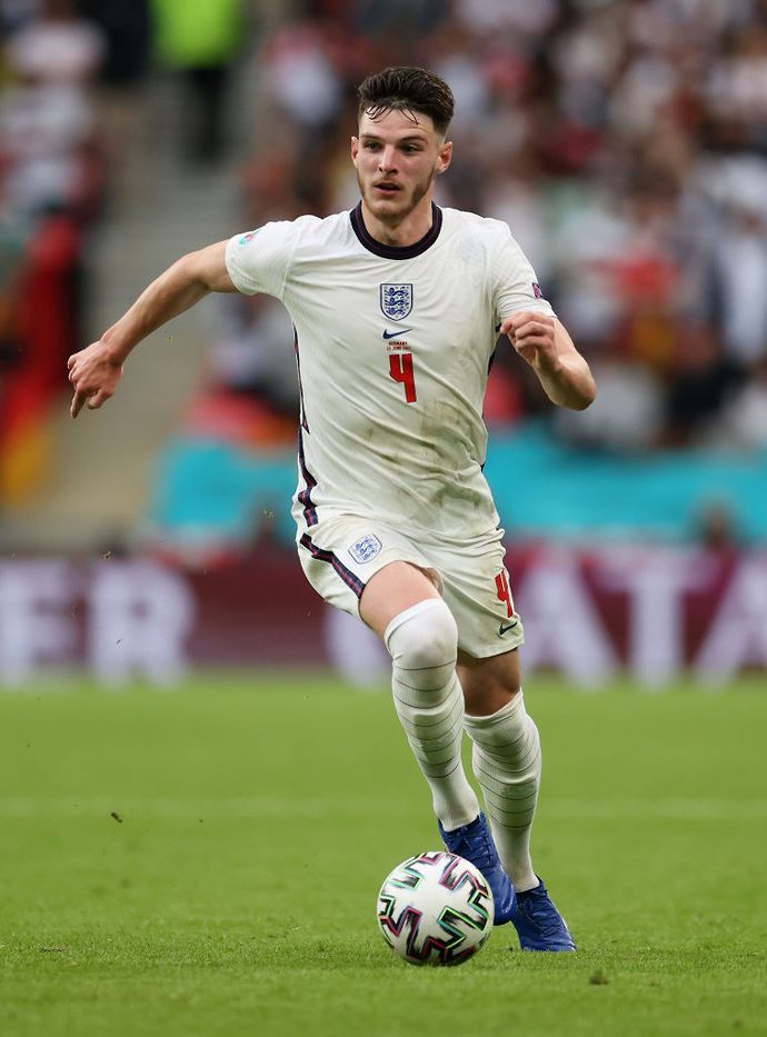 Declan Rice in action for England