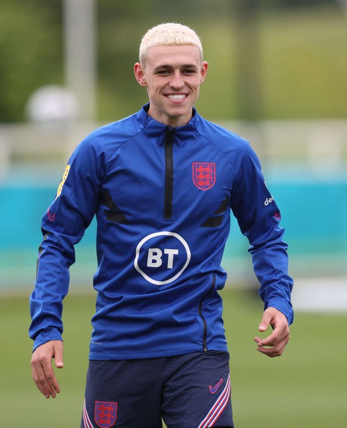 Phil Foden in England training