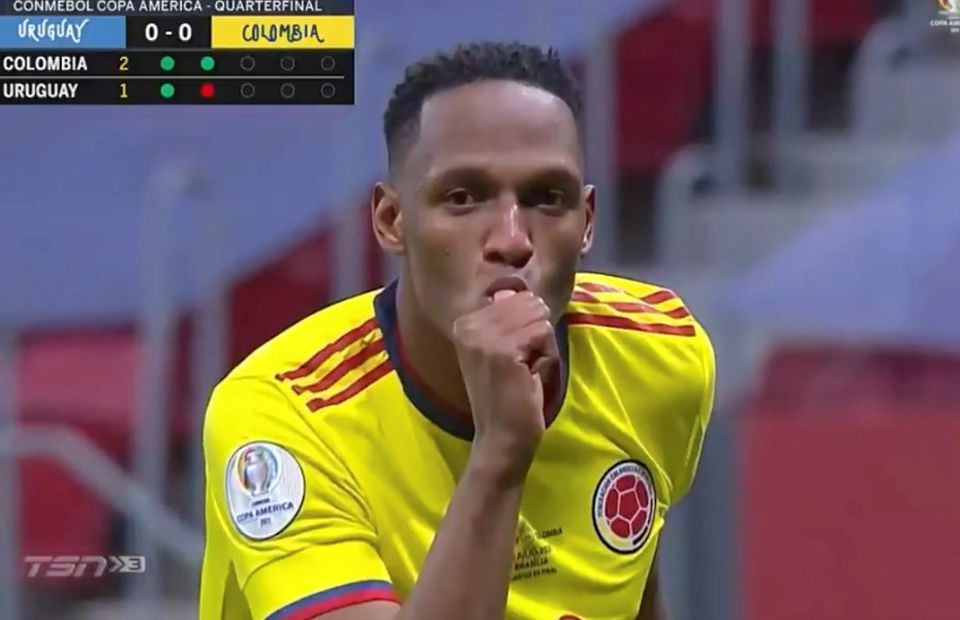 Copa America Colombias Yerry Mina Goes Viral For Celebration Midway Through Penalties