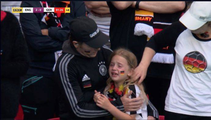 German girl who cried during England game at Euro 2020 gives £36,000 to ...