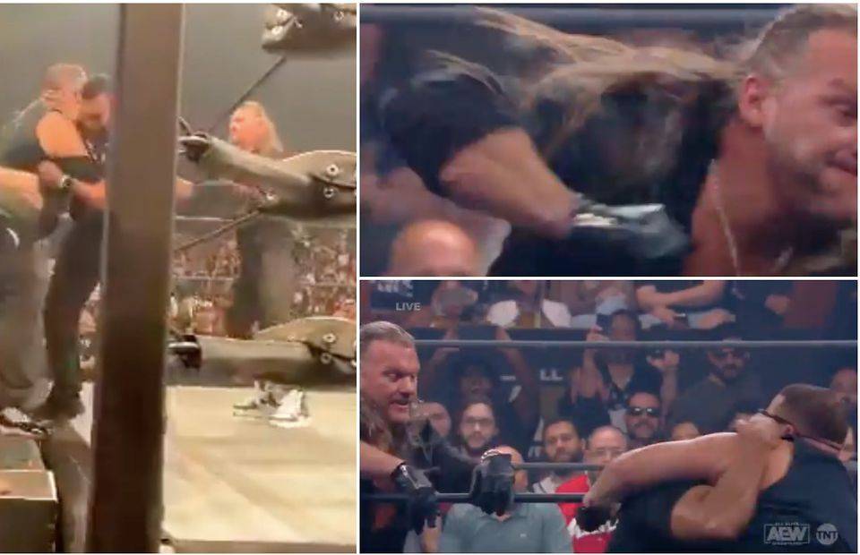 AEW Dynamite: WWE legend Chris Jericho punches fan who tried to invade ...