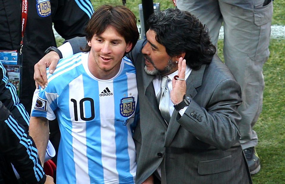 Lionel Messi &amp; Diego Maradona are two of the greatest footballers in history