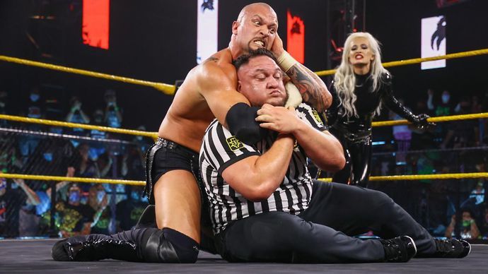 Samoa Joe was choked out on WWE NXT this week by Karrion Kross