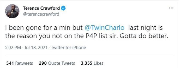 Terence Crawford savagely roasts Jermell Charlo