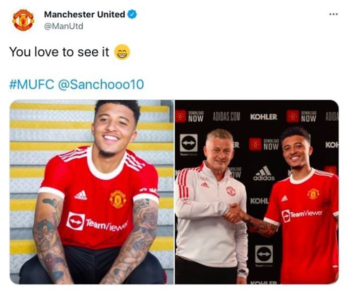United announce Sancho