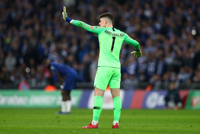 Kepa refuses to come off
