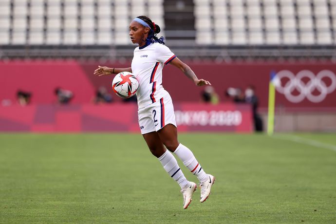 United States' Crystal Dunn at the Tokyo 2020 Olympic Games