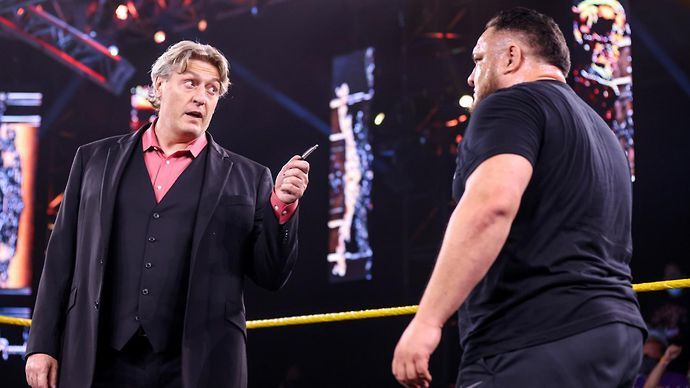 Samoa Joe and William Regal on WWE NXT