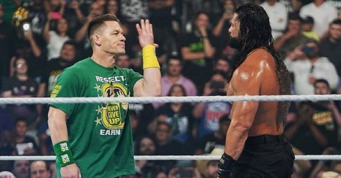 John Cena confronted Roman Reigns at Money in the Bank.