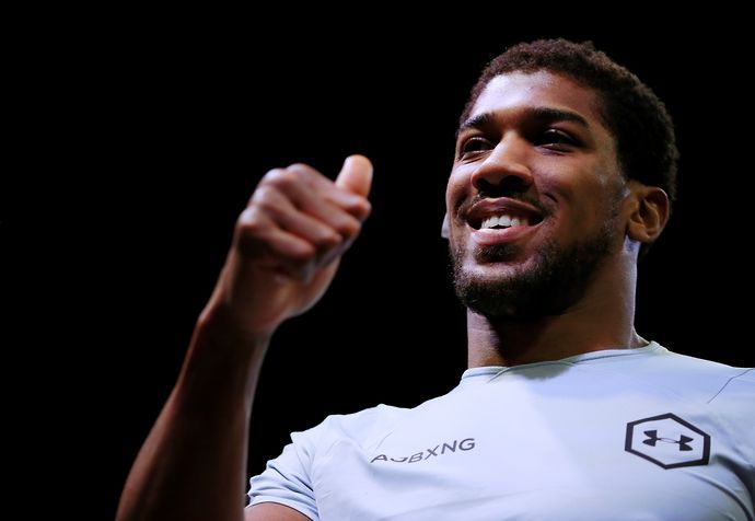 Boxer Anthony Joshua looking relaxed