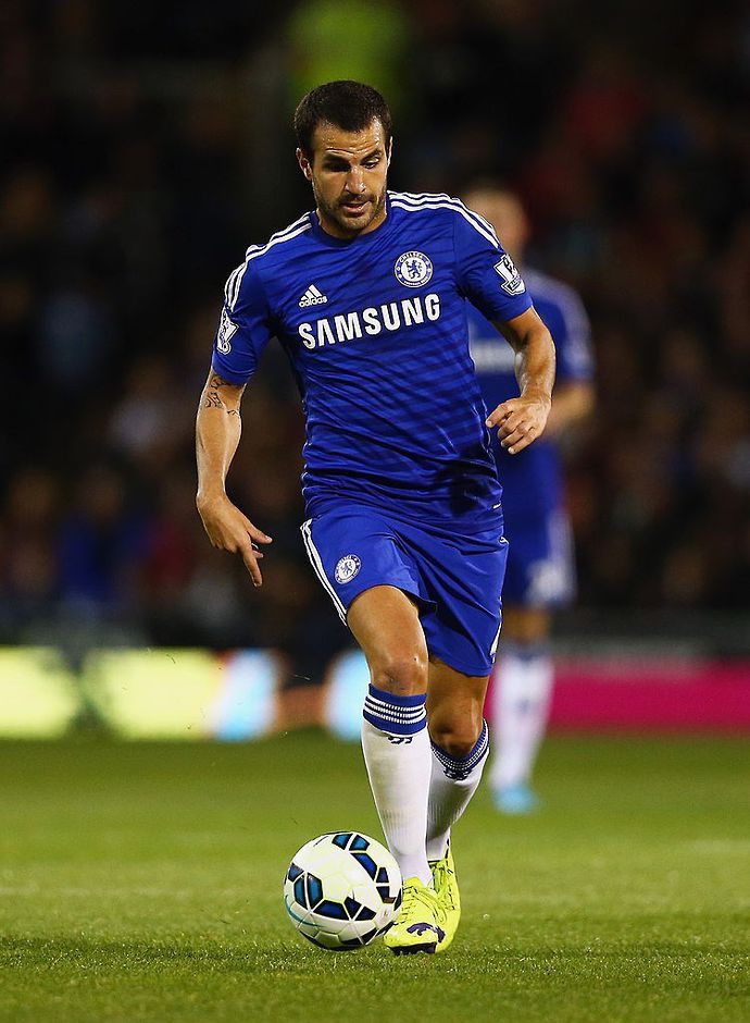 Cesc Fabregas in action for Chelsea vs Burnley in 2014