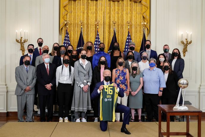 Seattle Storm visited Joe Biden at the White House