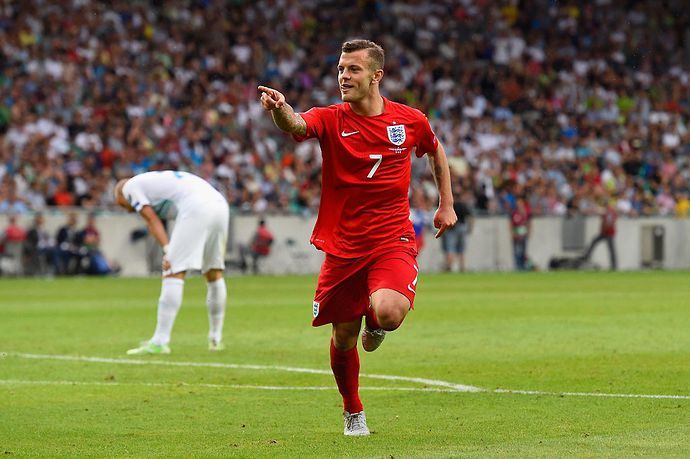 Jack Wilshere in action for England