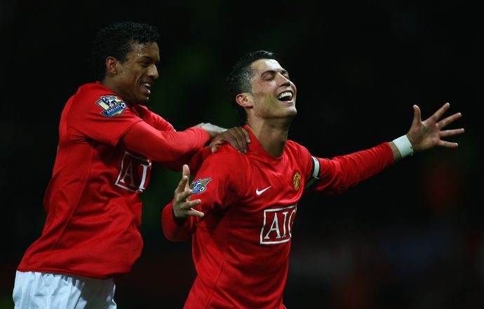 Nani and Cristiano Ronaldo