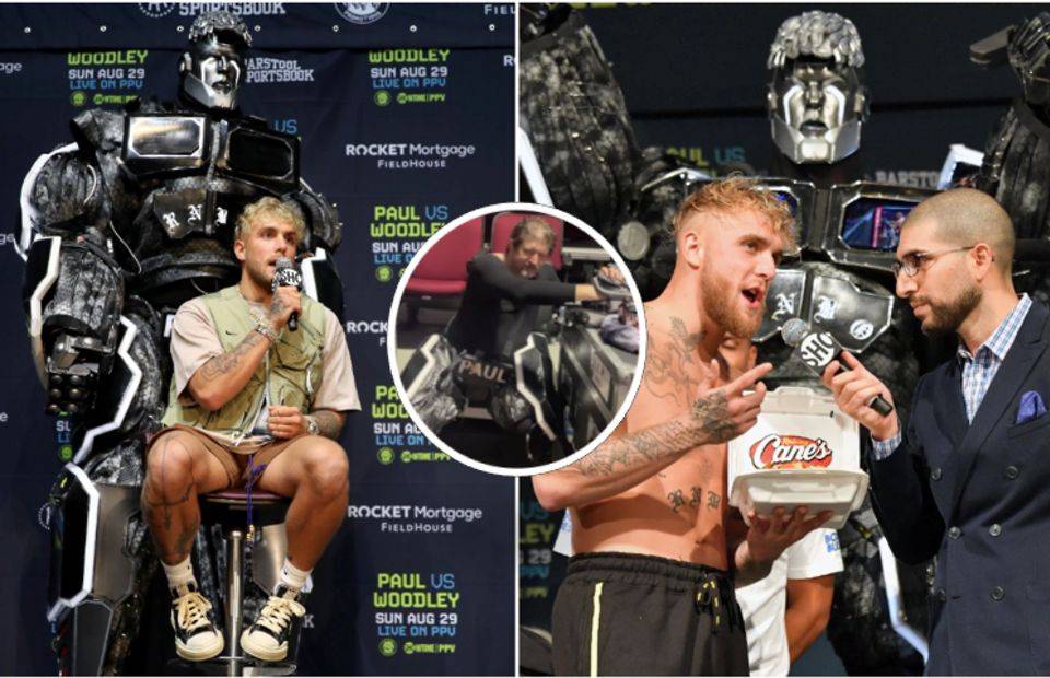Jake Paul robot: Man in the costume unmasked at Tyron Woodley fight