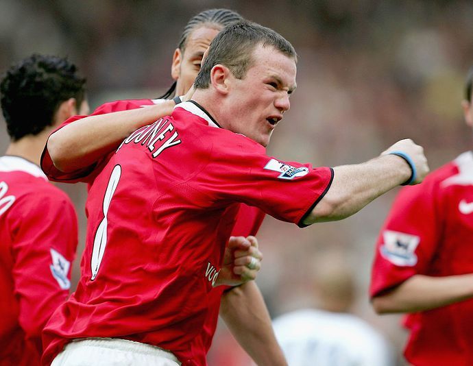 Wayne Rooney scores for Man United vs Newcastle in 2005
