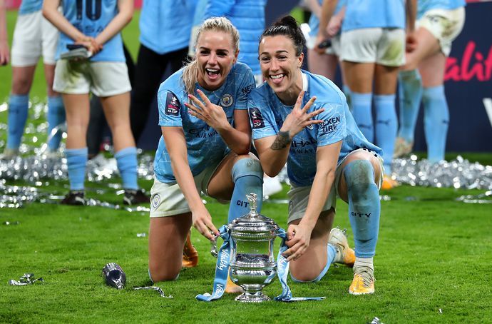 Lucy Bronze won the FA Cup with Manchester City last year