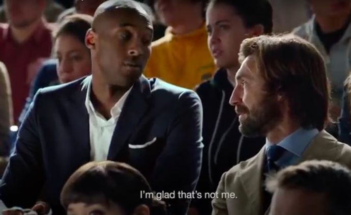 Pirlo during Nike's famous advert