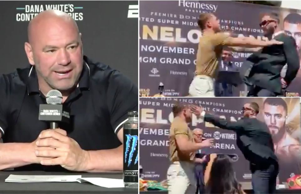 Canelo Alvarez vs Caleb Plant brawl: UFC president Dana White blasts ...