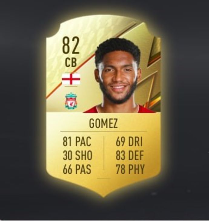 Gomez's FIFA 22 card