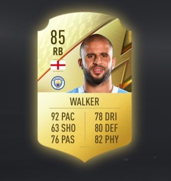 Walker's FIFA 22 card