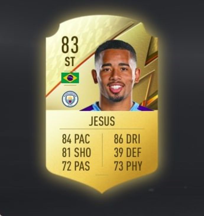 Jesus' FIFA 22 card