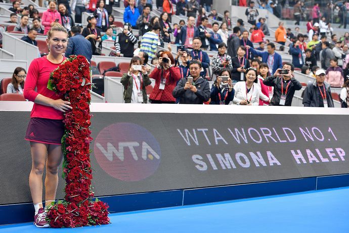 Simona Halep first became world number one in October 2017