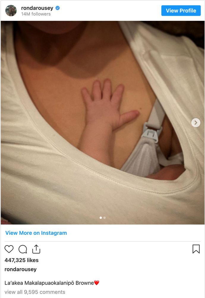 Ronda Rousey has given birth