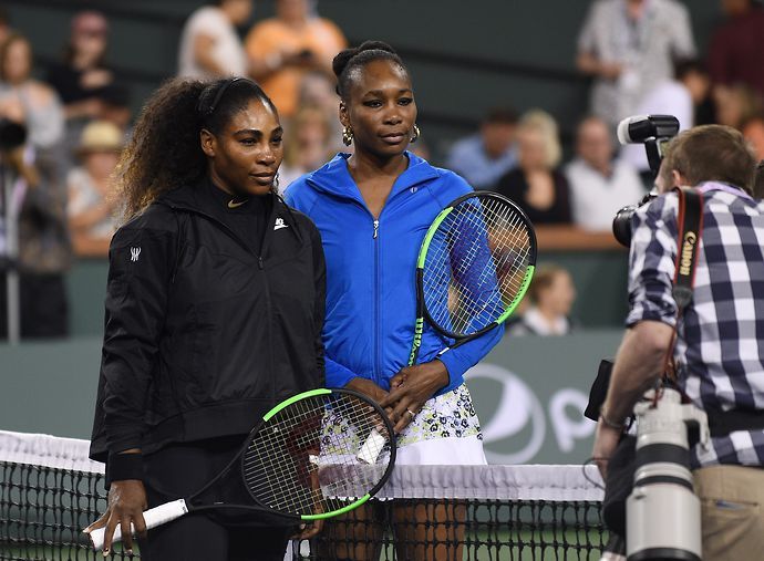 Serena and Venus Williams played each other at Indian Wells in 2018