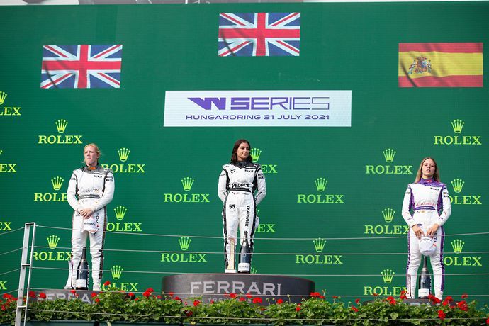 W Series Hungarian Grand Prix podium